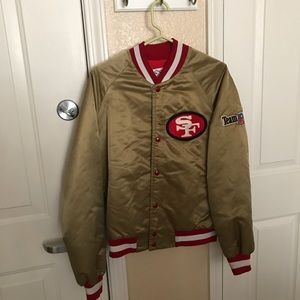 Vintage 49ers gold satin jacket